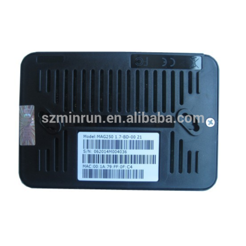 black Mag250 IPTV Set Top Box Linux IPTV Box, Media Player Support Wifi Usb Connector Include IPTV Account